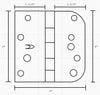 White Interior Door Hinge