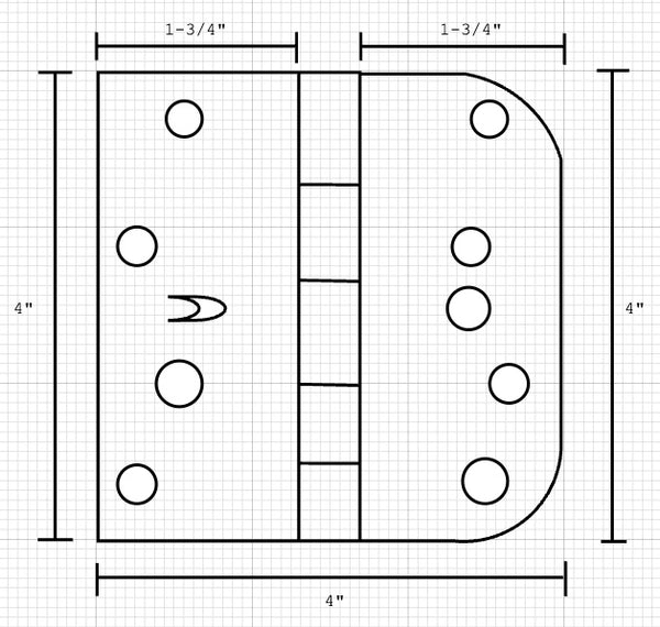 White Interior Door Hinge