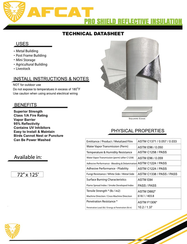 ProShield Reflective Insulation | Shed Supply