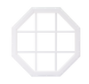 Aluminum Octagon Gable Window