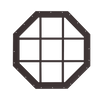 Aluminum Octagon Gable Window